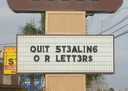 quit stealing letters